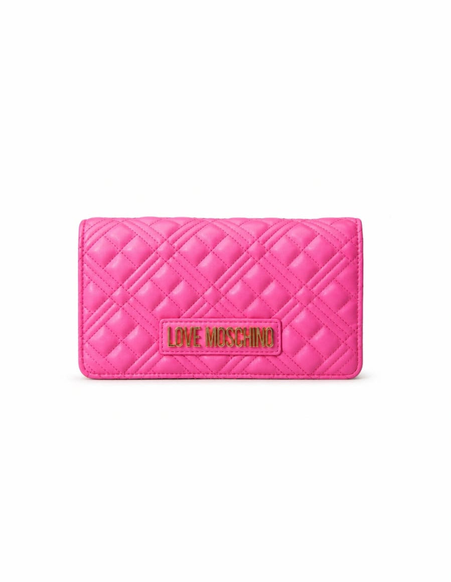 Love Moschino quilted crossbody bag in bright pink