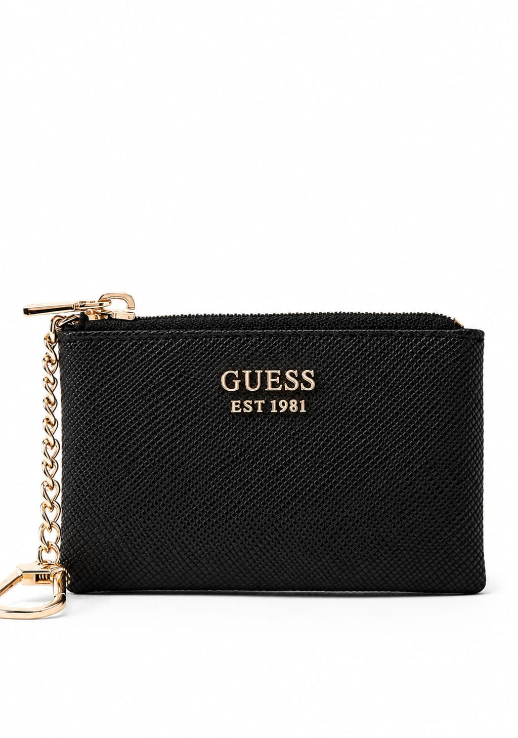 Black laurel zip pouch