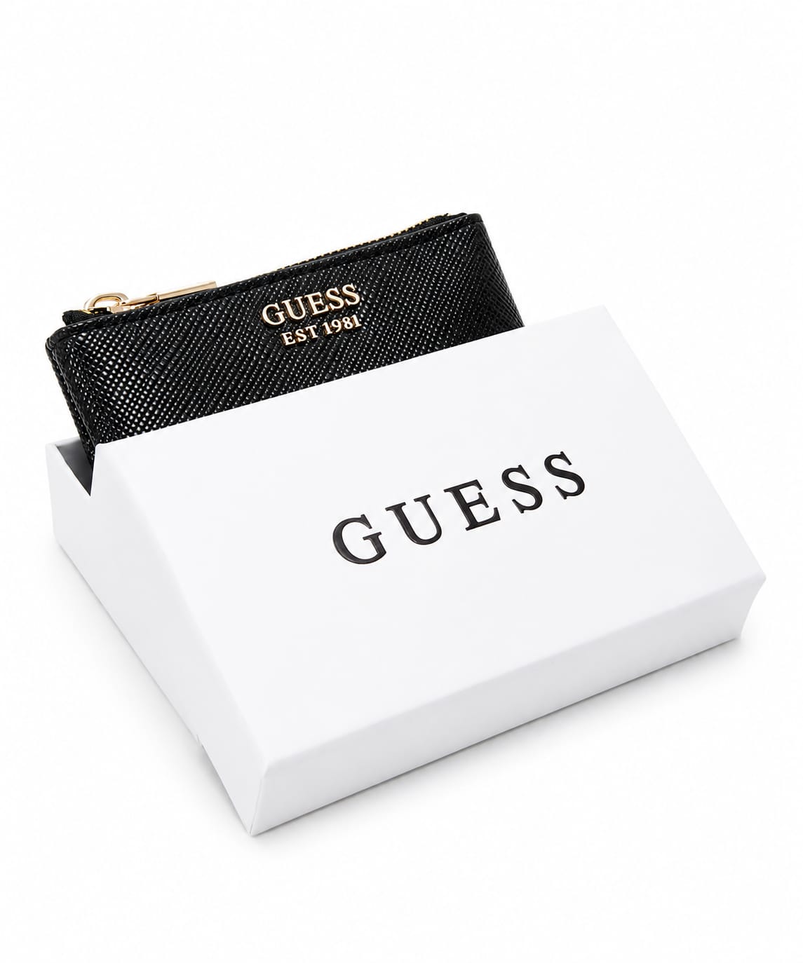 Black laurel zip pouch