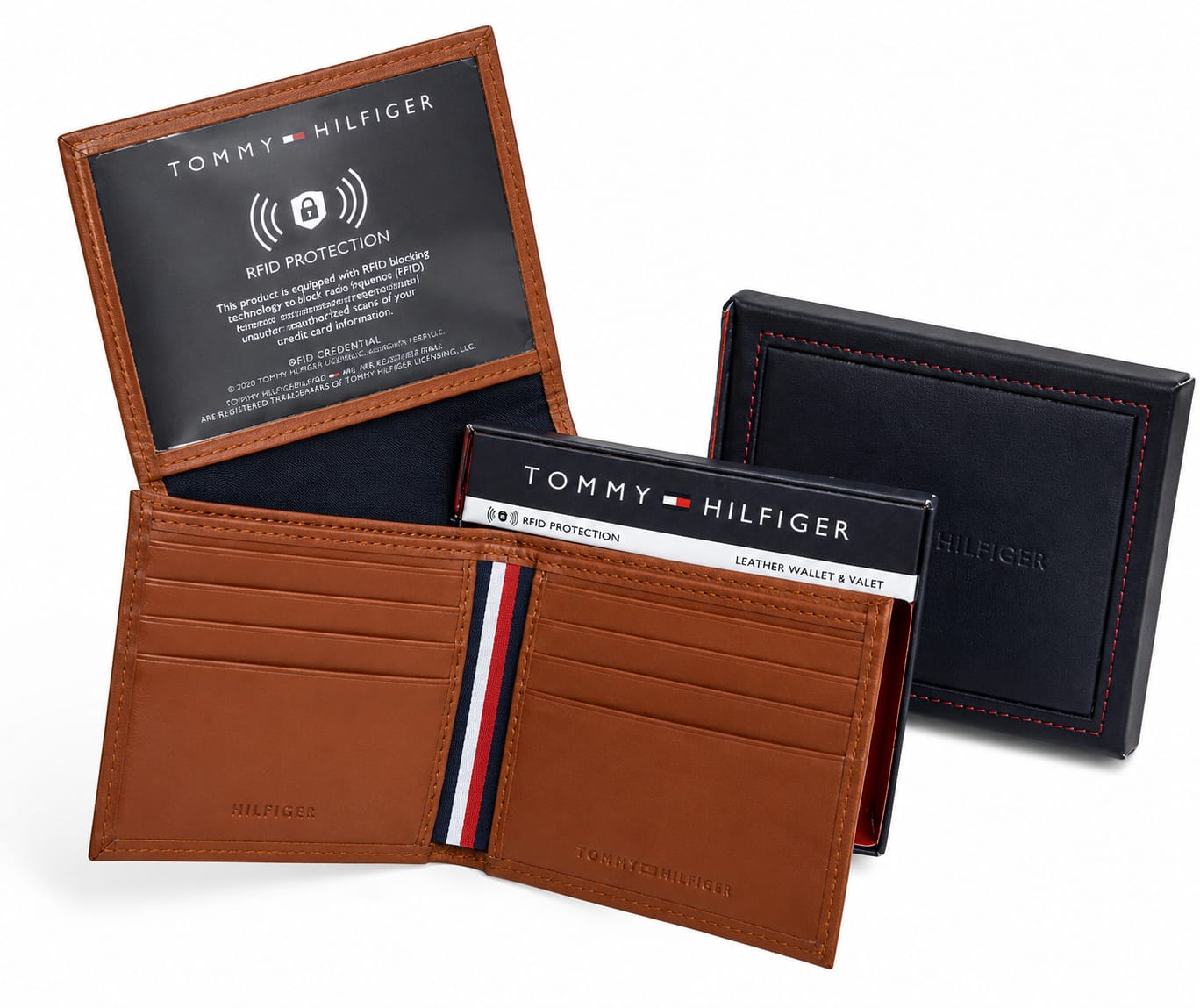 Tommy Hilfiger Men’s Leather Wallet – Brown RFID Protection