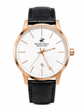 Beverly Hills Polo Club Men’s Classic Leather Strap Watch