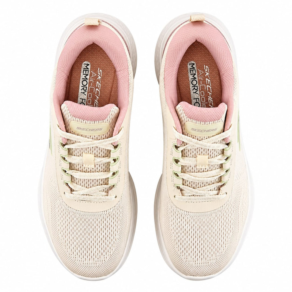 Skechers Women’s Ultra-Light Memory Foam Running & Walking Sneakers – Beige Pink