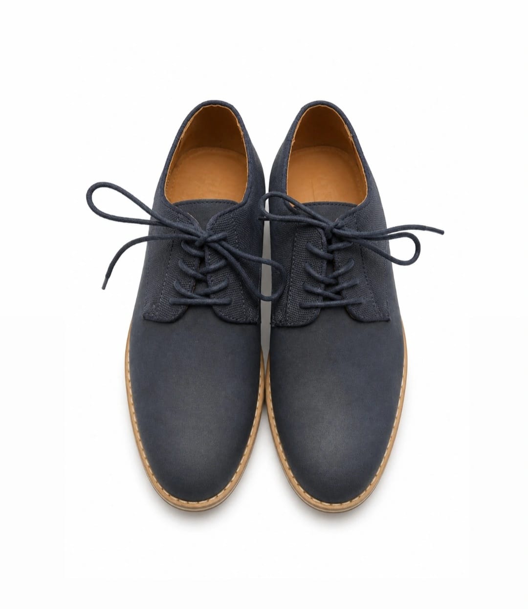 OFFICE London Men’s Navy Textured Derby Lace-Up Shoes