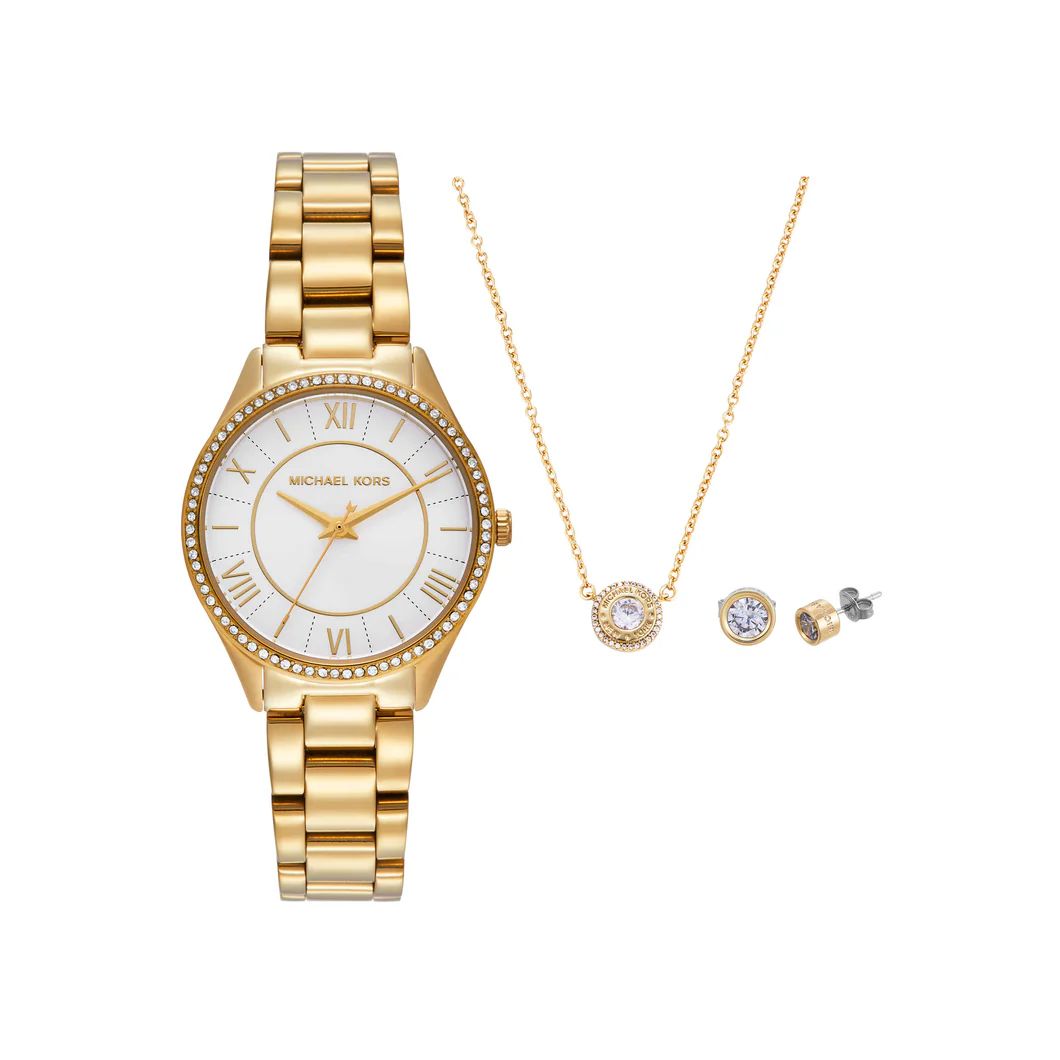 Michael Kors Women's Gold-Tone Watch & Jewelry Gift Set