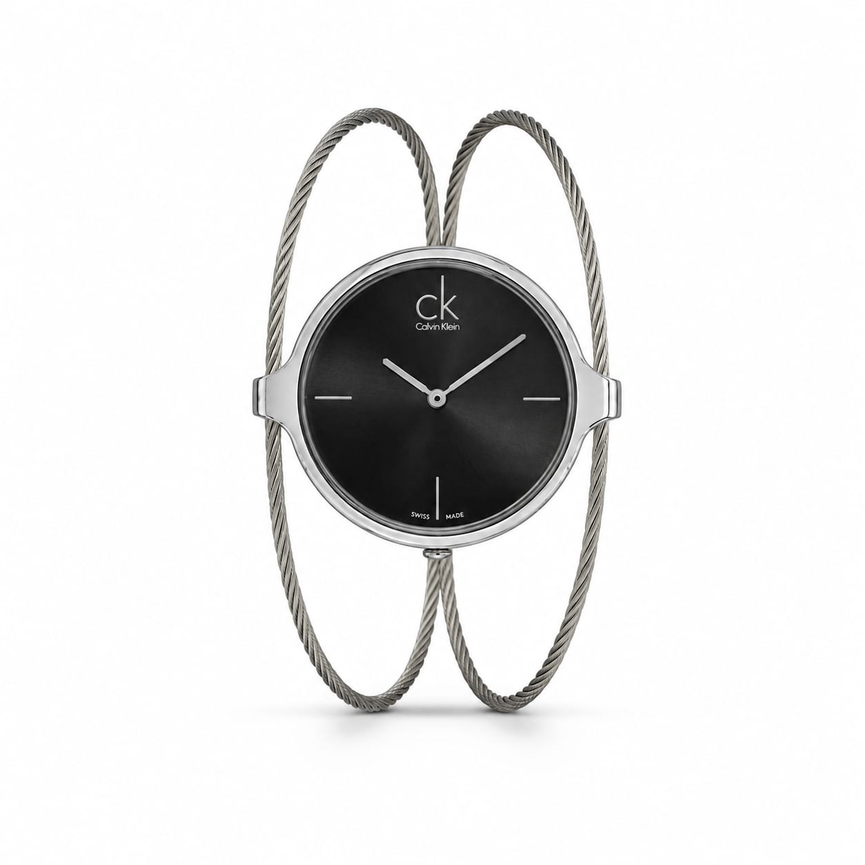Calvin Klein Agile Watch K2Z2S111 – Women's Black Dial Stainless Steel Quartz Watch