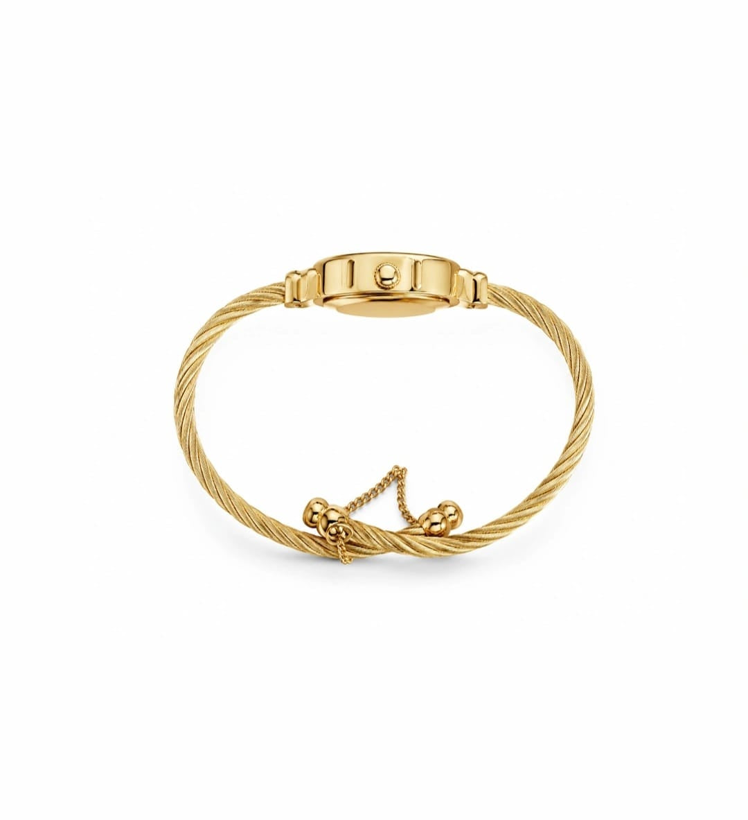WESTAR Women’s Gold-Tone Quartz Bracelet Watch – Elegant Oval Dial with Crystal Accents