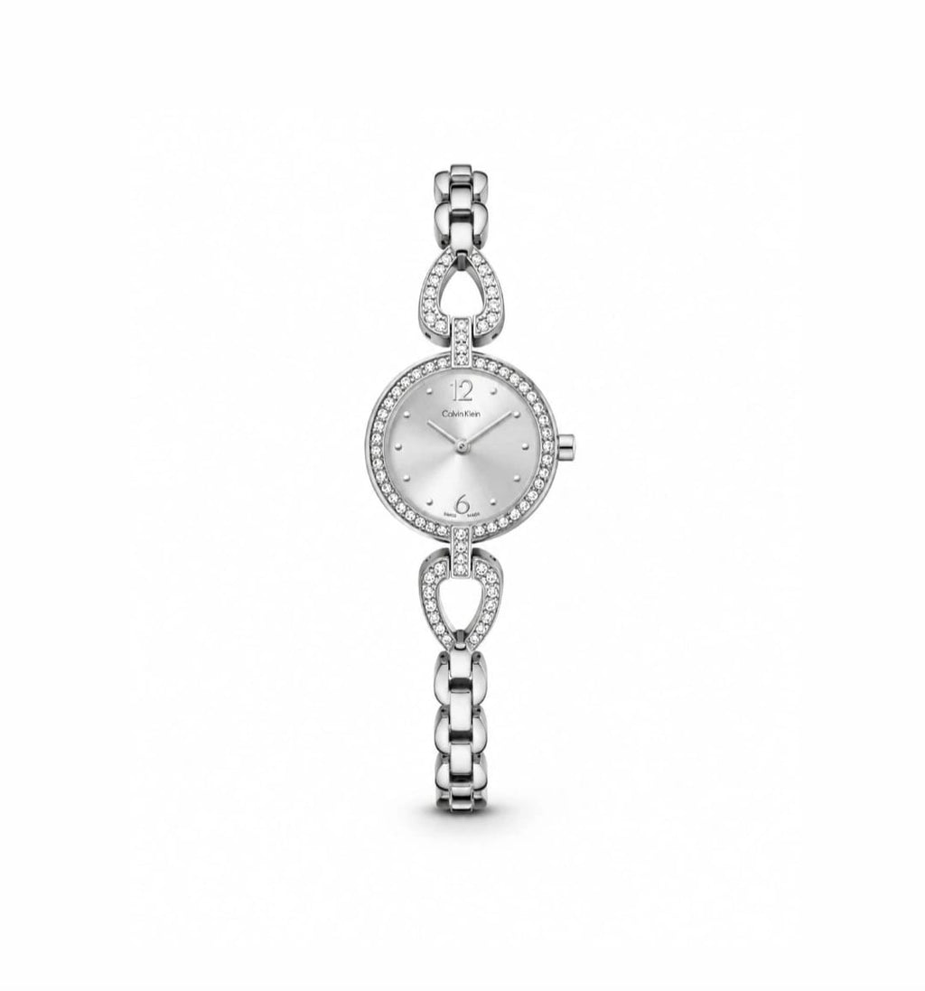 EverSwiss Elegant Crystal Silver Women’s Watch – Swiss Made