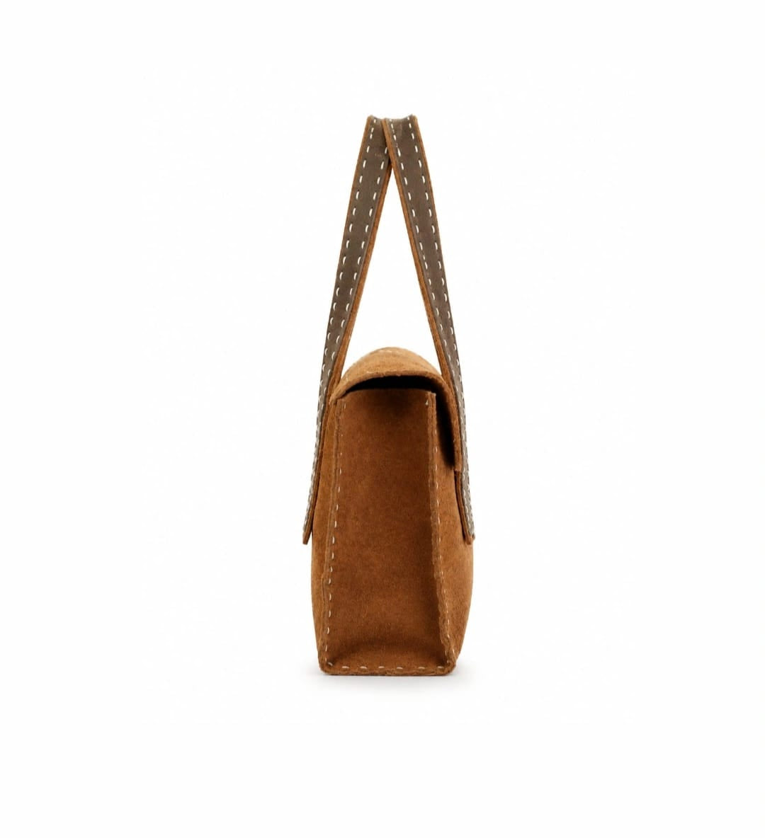 Sarah Collections Suede Tote Bag – Tan Brown