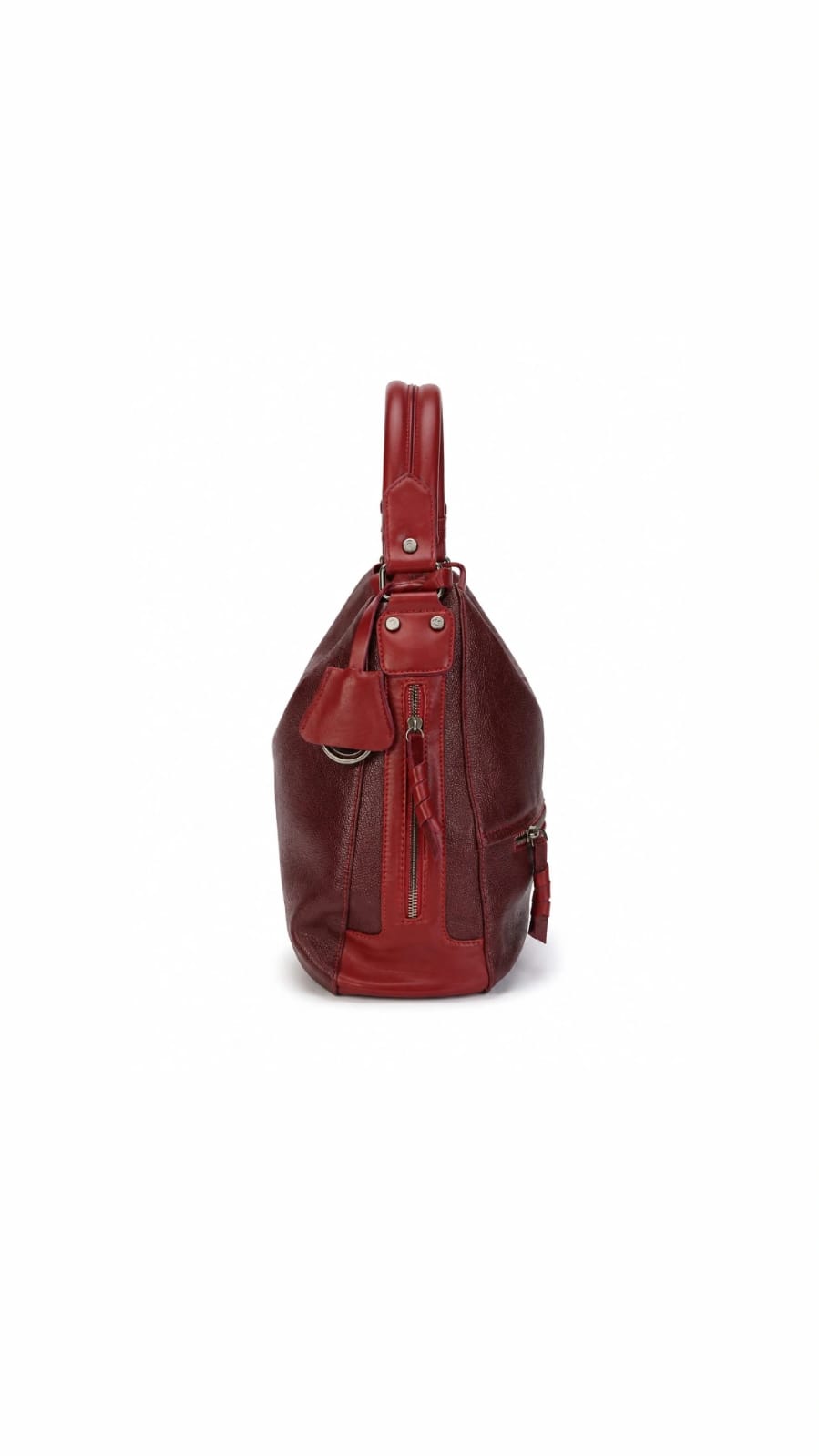 Aldalil Burgundy Leather Hobo Shoulder Bag