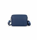 Classic Blue Crossbody Leather Bag – Minimal Elegant Design