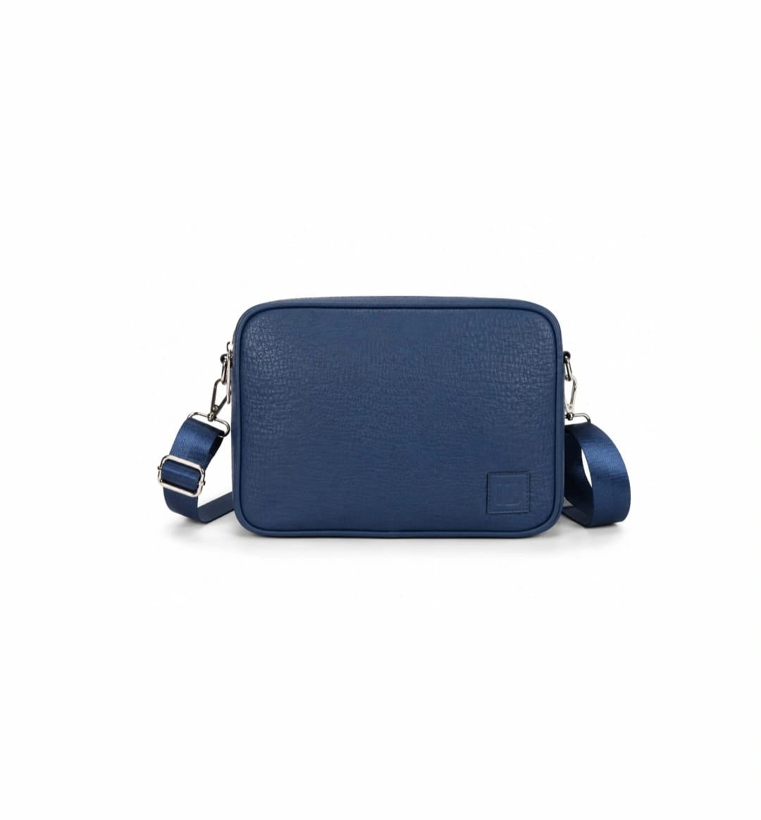 Classic Blue Crossbody Leather Bag – Minimal Elegant Design