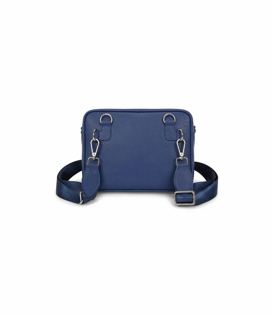 Classic Blue Crossbody Leather Bag – Minimal Elegant Design