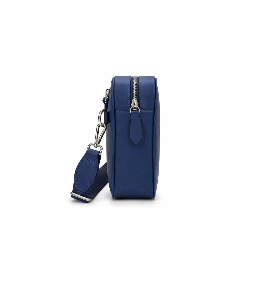 Classic Blue Crossbody Leather Bag – Minimal Elegant Design