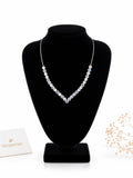 Swarovski Angelic Square Necklace, Blue, Rhodium Plated ✨
