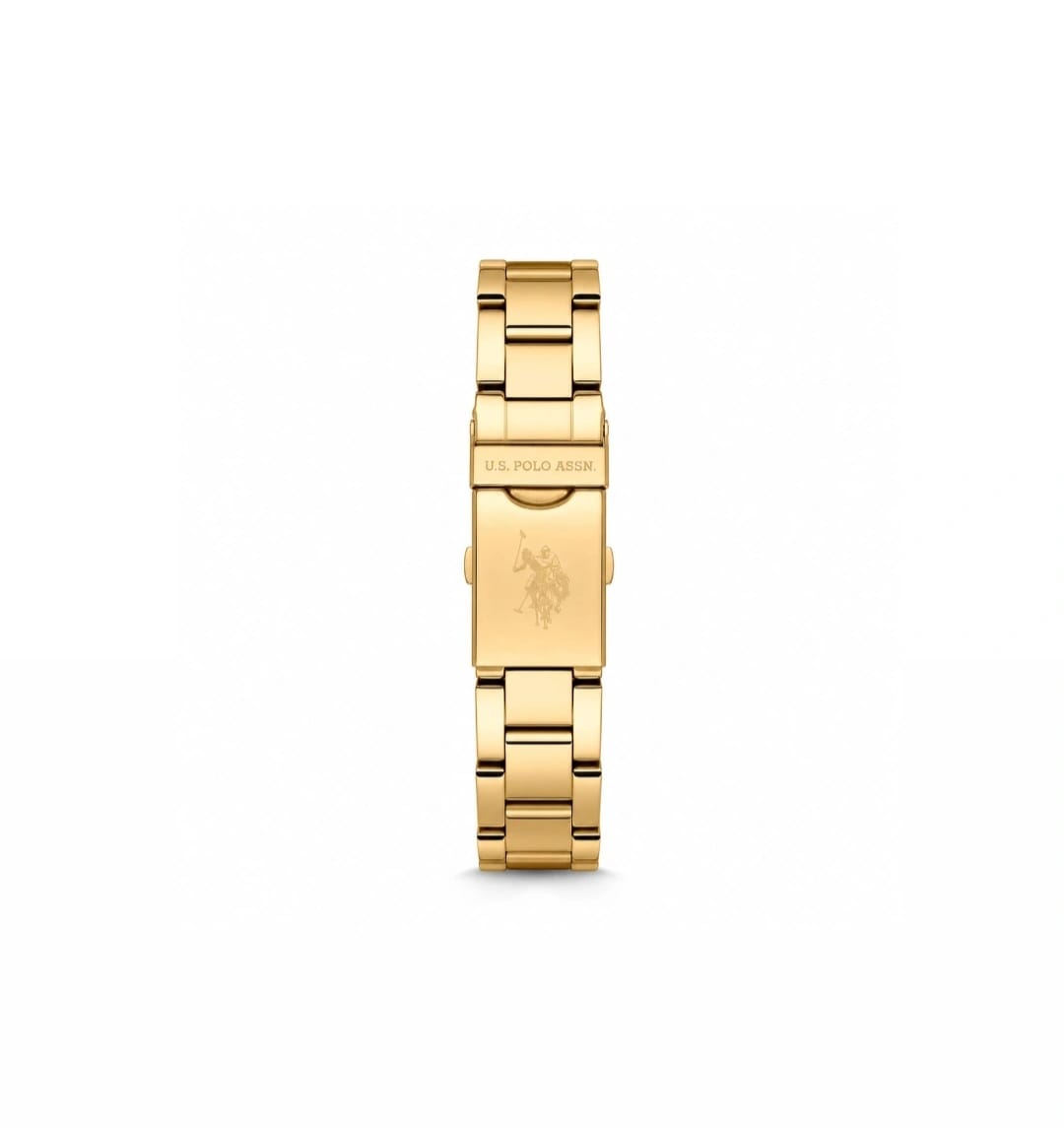 U.S. Polo Assn. Gold-Tone Crystal Bezel Women’s Watch