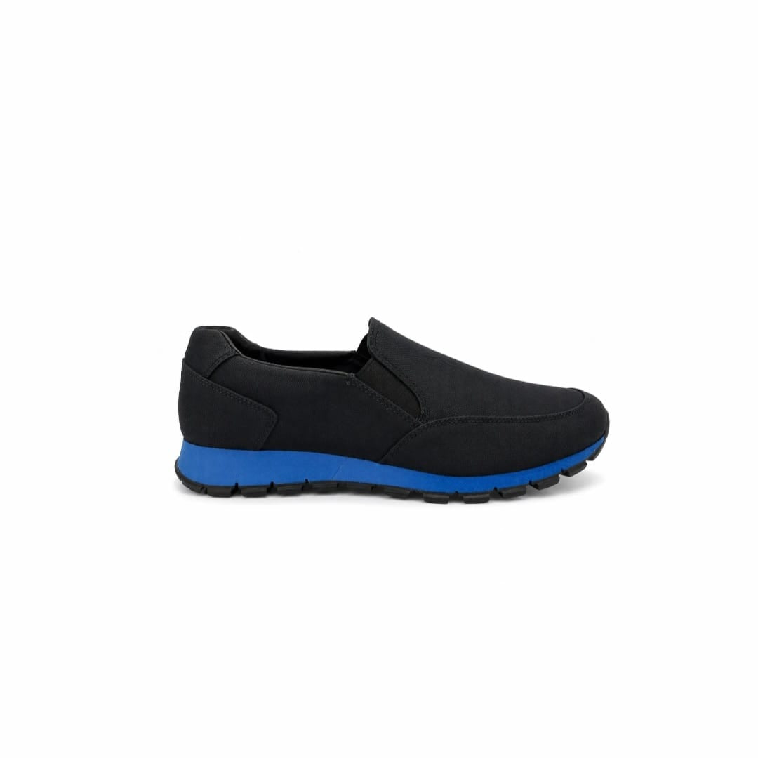 Prada Black Canvas Slip On Sneakers