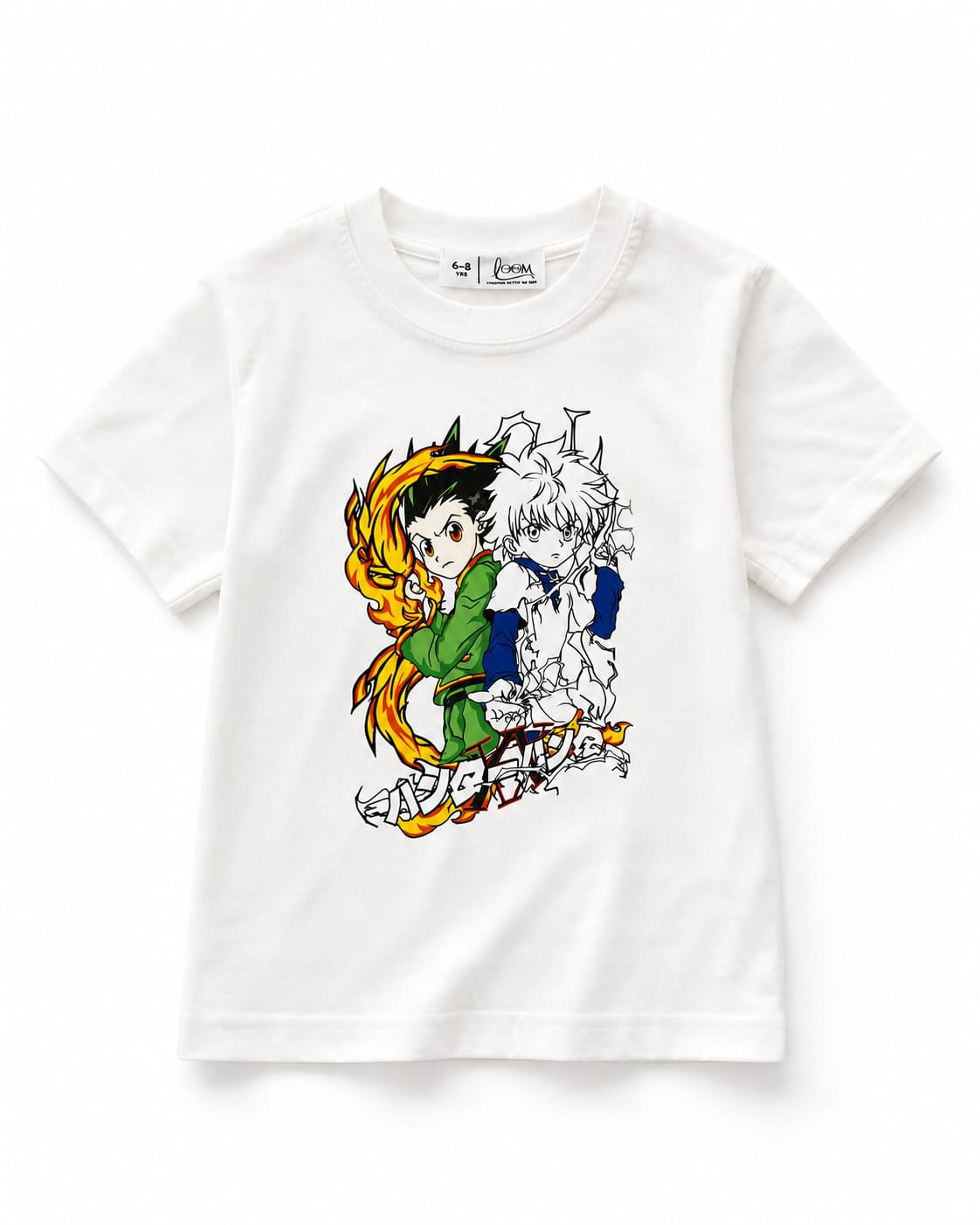 Hunter Anime Print Kids T-Shirt – White Cotton Tee
