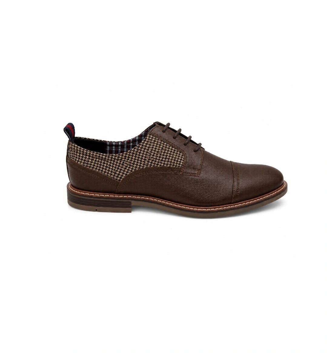 Ben Sherman Burke Men's Leather Oxford Shoes – Brown | Cap Toe | Rubber Sole