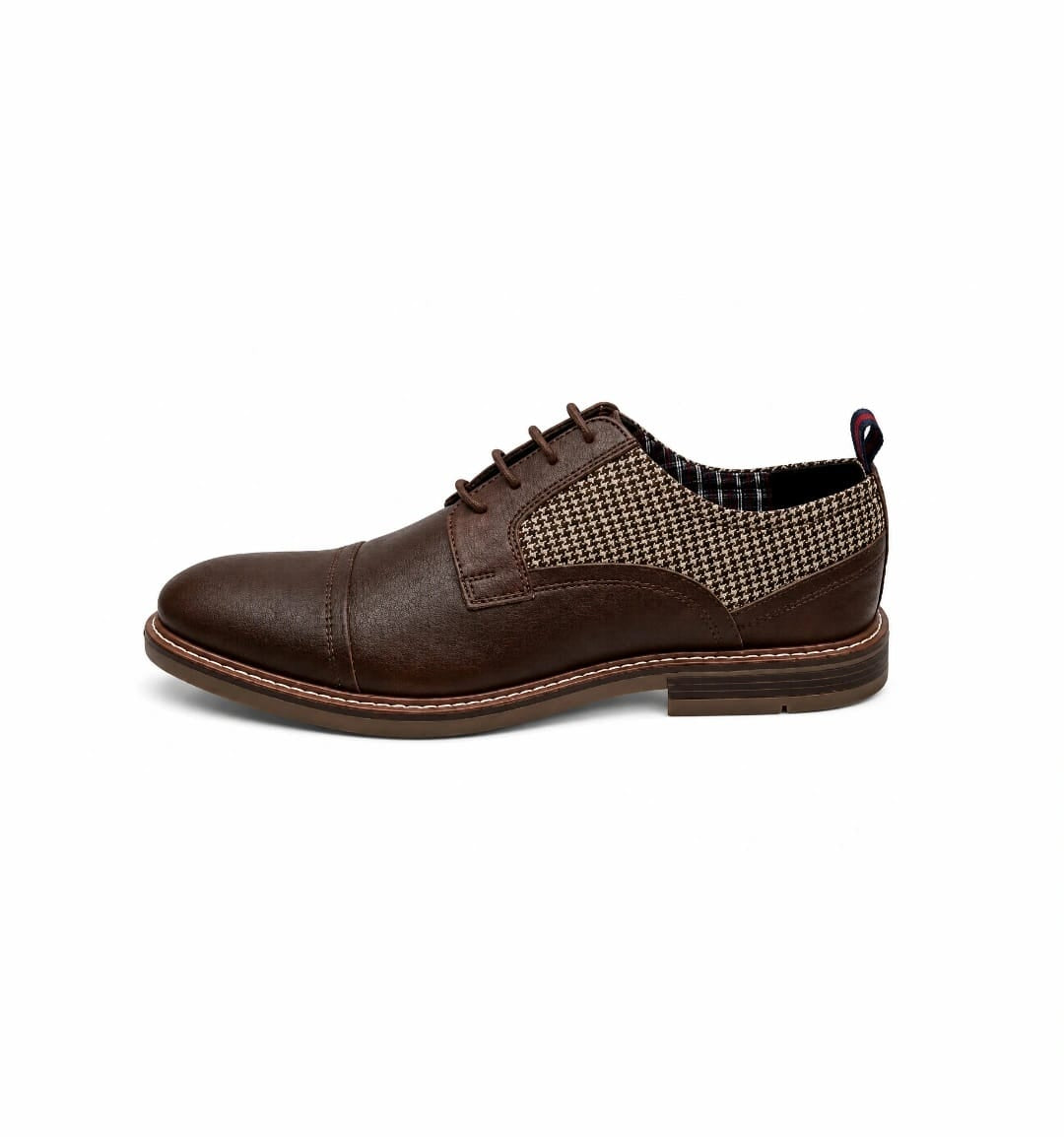 Ben Sherman Burke Men's Leather Oxford Shoes – Brown | Cap Toe | Rubber Sole