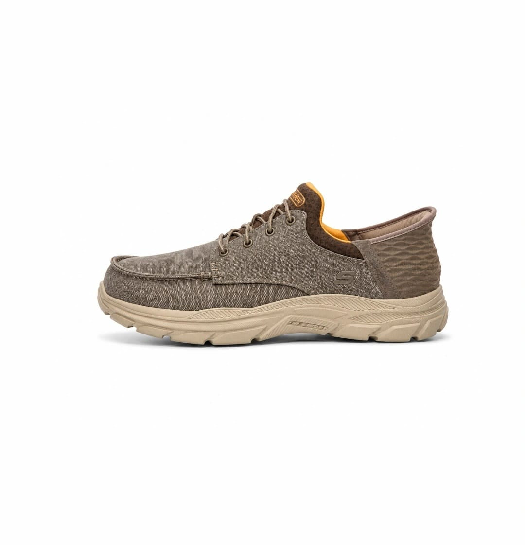 Skechers Men’s Casual Lace-Up Sneakers – Slip-ins | Memory Foam Comfort | Taupe