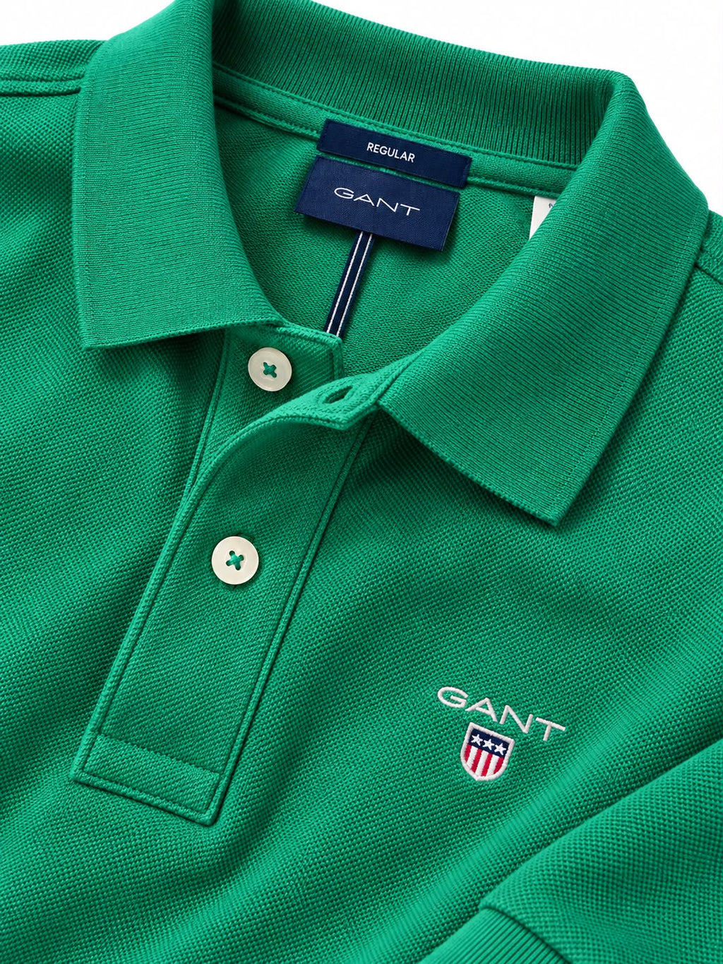 GANT Regular Fit Cotton Piqué Polo Shirt – Green