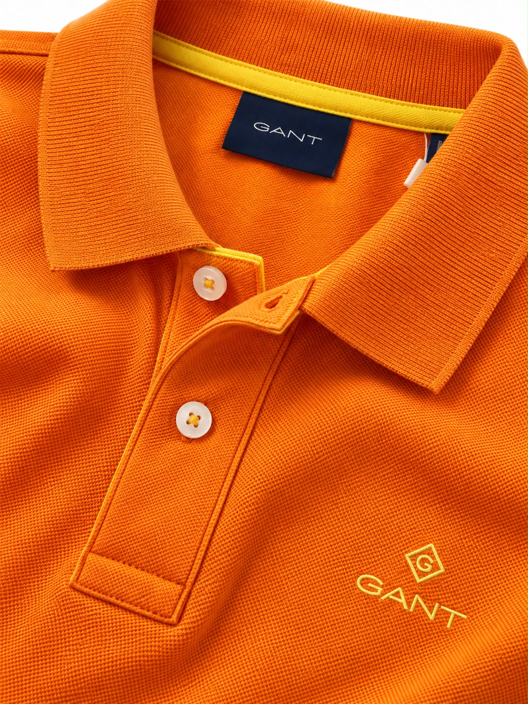 GANT Contrast Collar Piqué Polo – Russet Orange