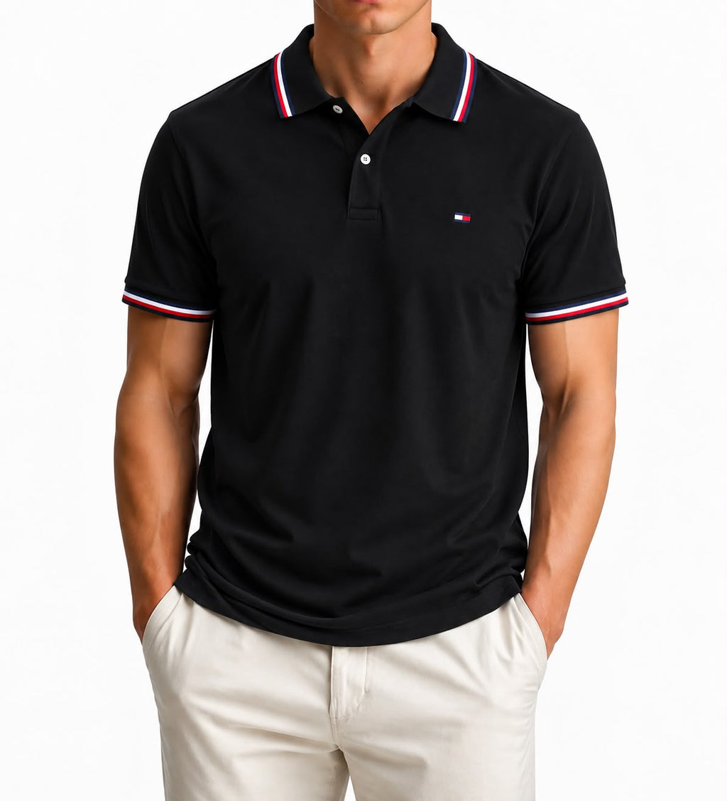 Tommy Hilfiger Black Signature Polo