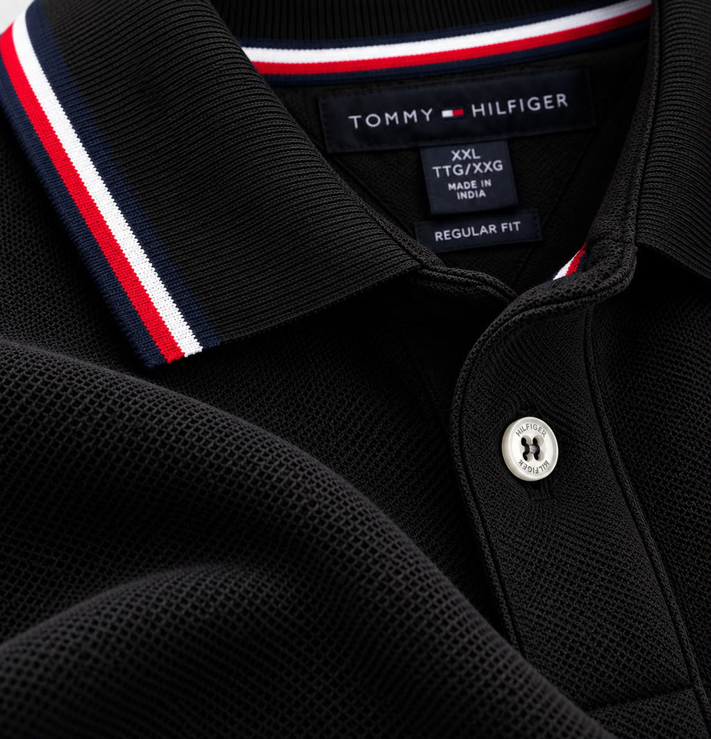 Tommy Hilfiger Black Signature Polo