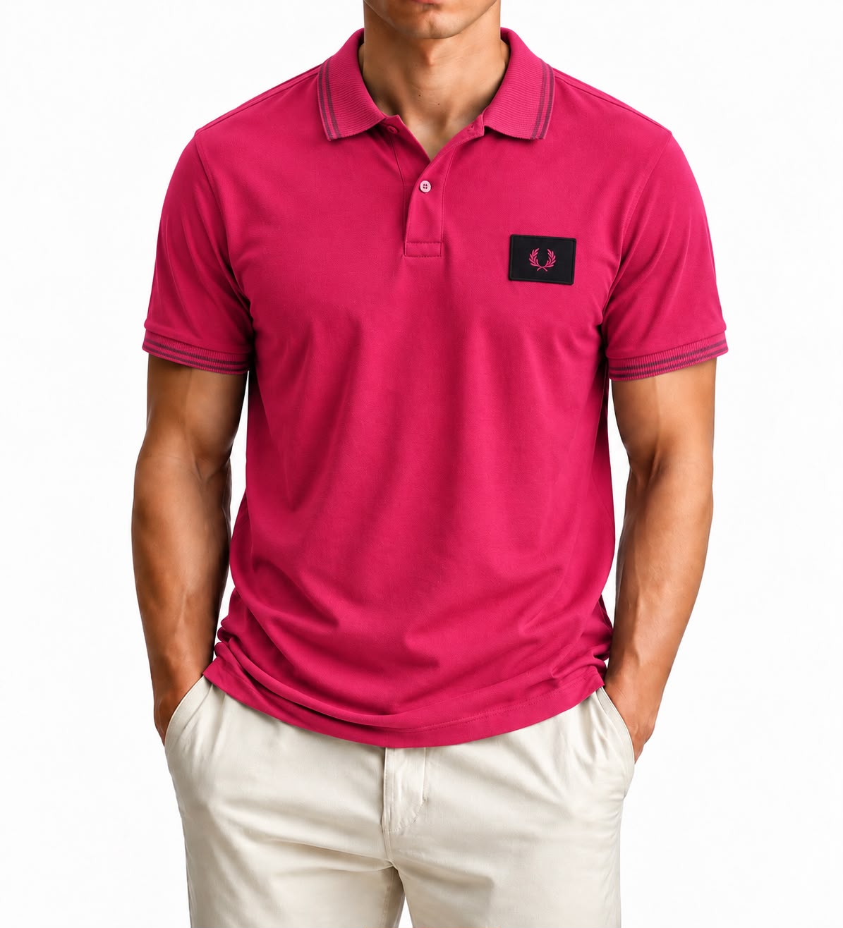 Fred Perry Signature Pink Polo Shirt