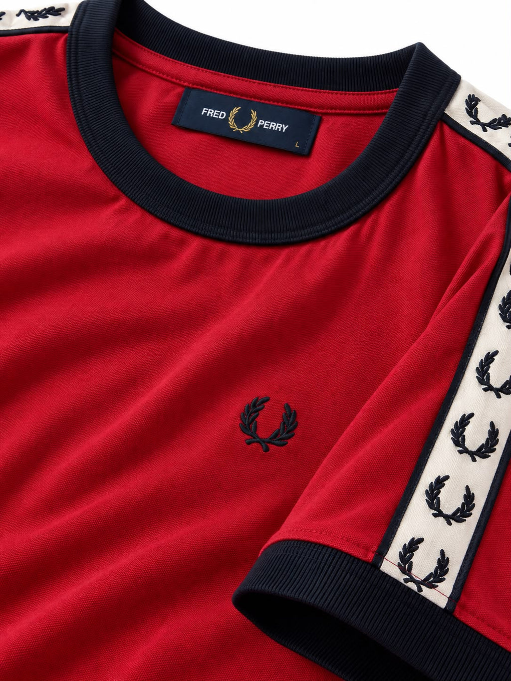 Fred Perry Laurel Tape T-Shirt – Red