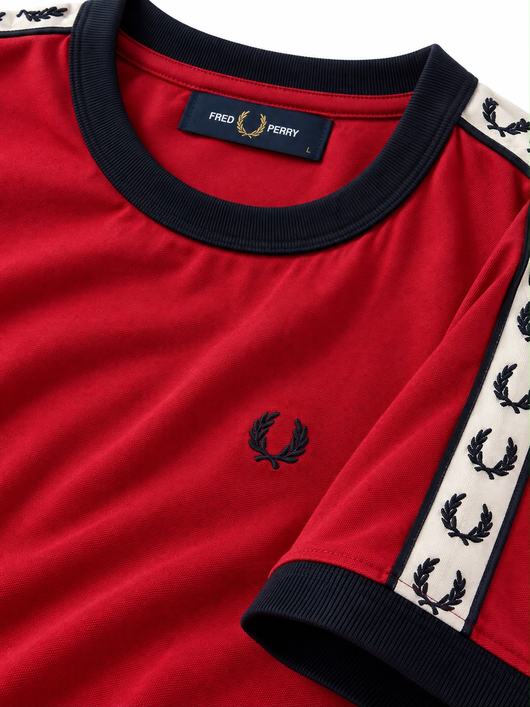 Fred Perry Laurel Tape T-Shirt – Red