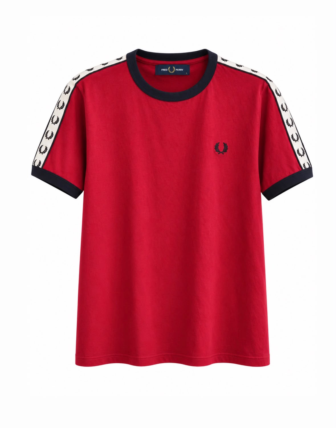 Fred Perry Laurel Tape T-Shirt – Red