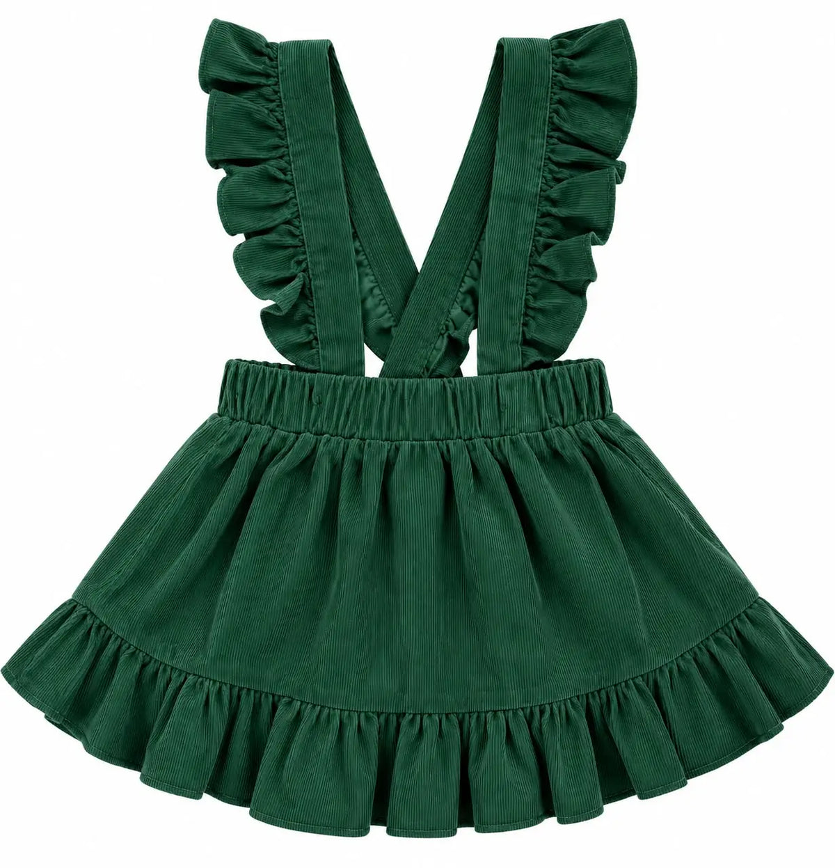 Floral T-Shirt & Ruffled Strap Skirt Set – Girls