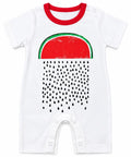 Baby 100% Cotton Short-Sleeve Outfit – White