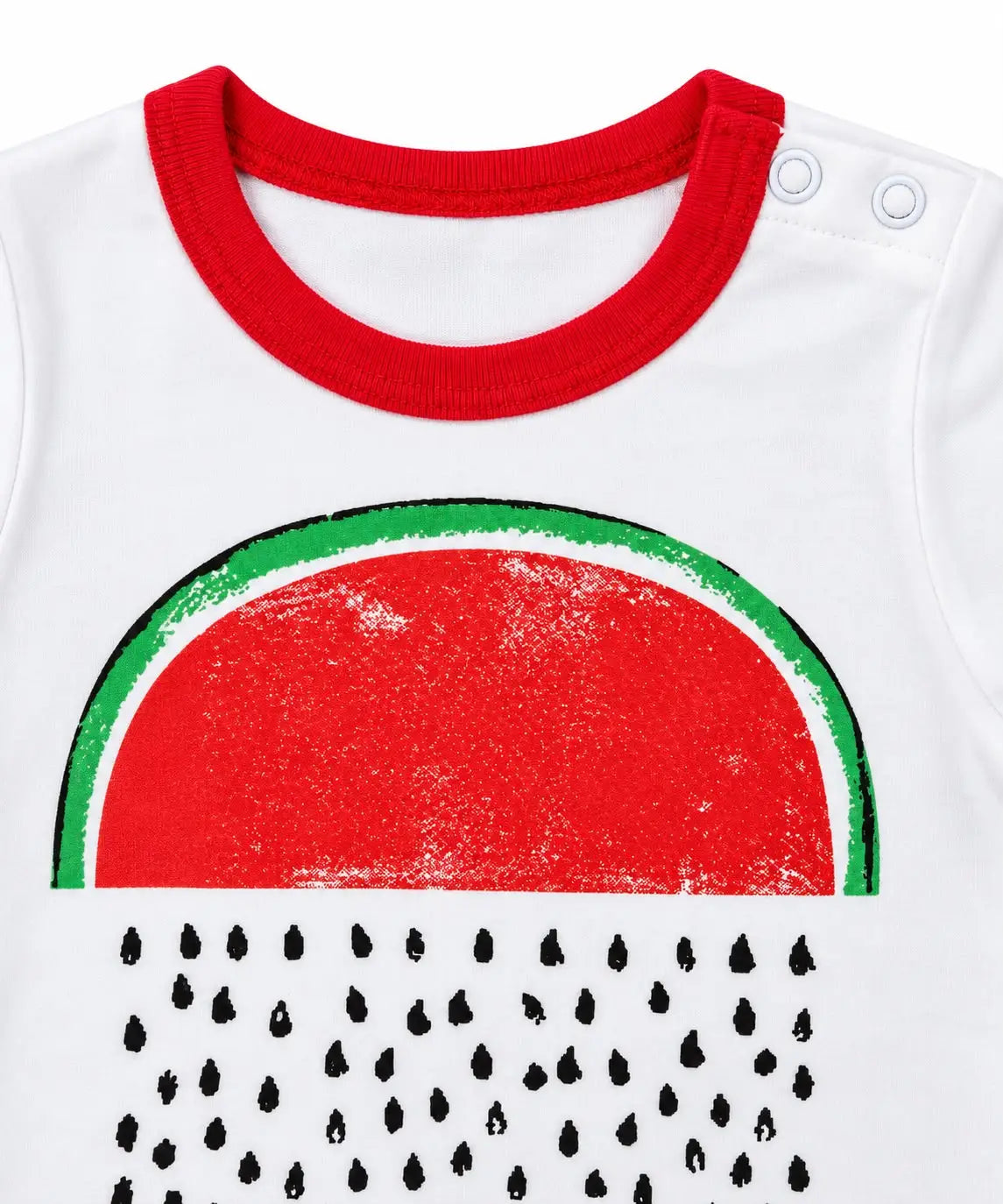 Baby 100% Cotton Short-Sleeve Outfit – White