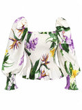 Floral Smocked Peplum Blouse