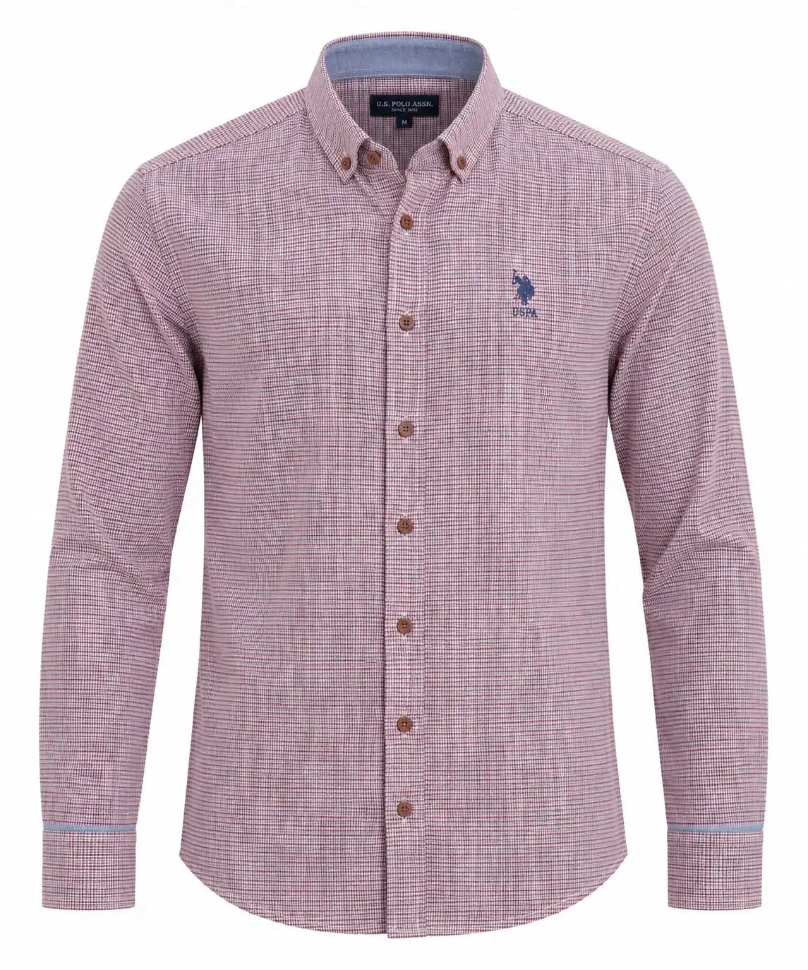 U.S. Polo Assn. Men’s Red Micro-Check Button-Down Shirt