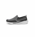 Gray Knit Slip-On Casual Sneakers