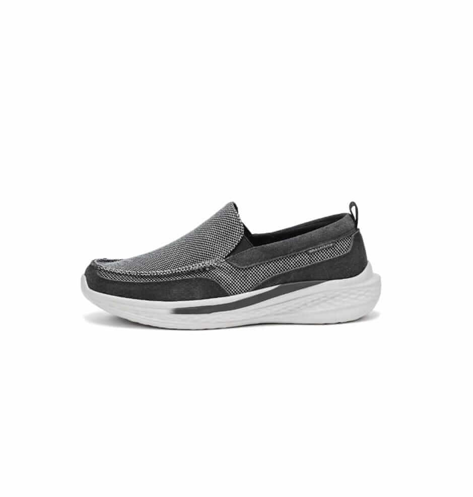 Gray Knit Slip-On Casual Sneakers