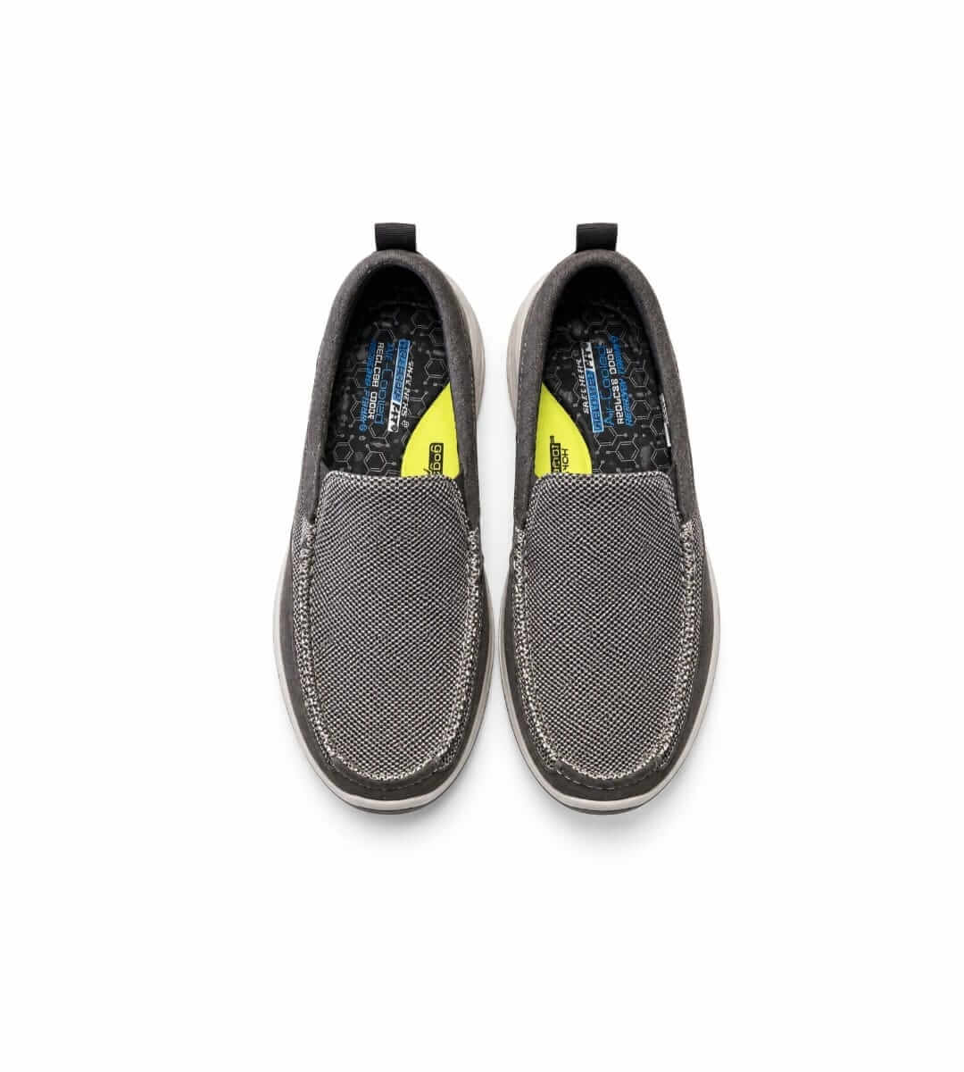 Gray Knit Slip-On Casual Sneakers