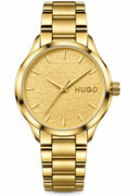 HUGO Gold-Tone Stainless Steel Bracelet Watch