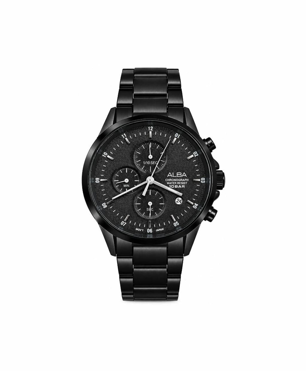 ALBA Black Chronograph Stainless Steel Watch
