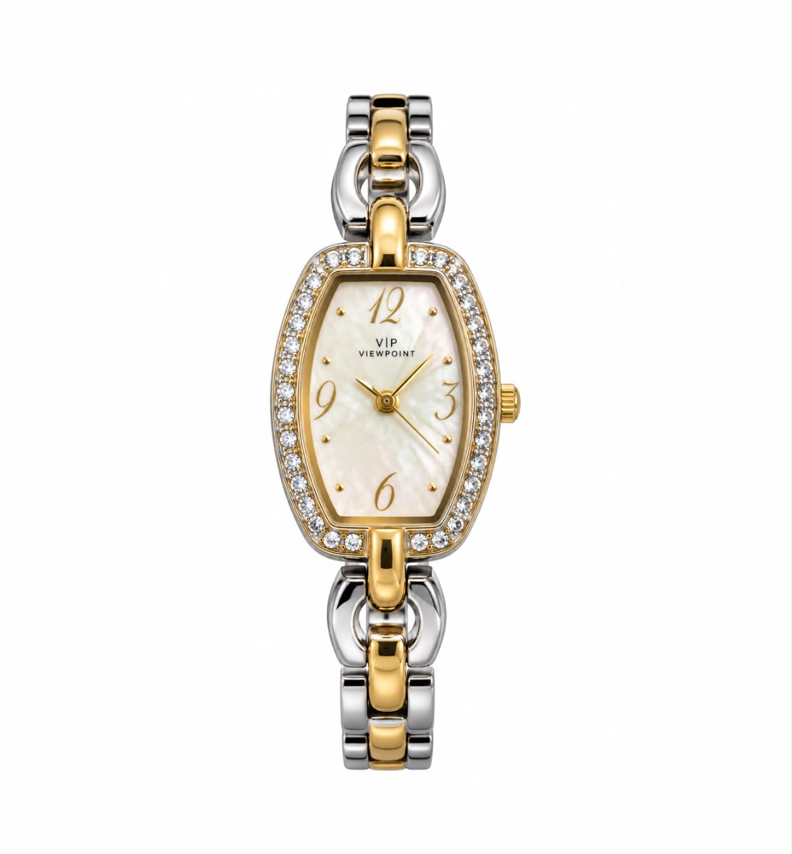 VIP Viewpoint Women’s Crystal Tonneau Quartz Watch