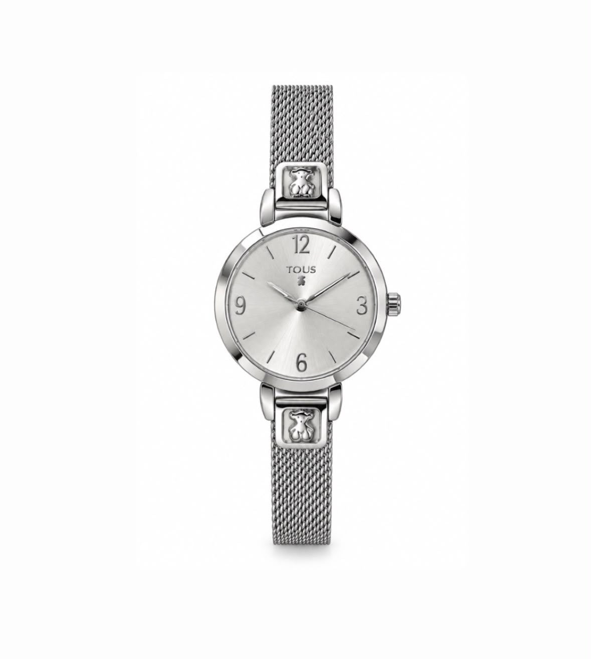 TOUS Women’s Silver-Tone Watch – Silver Dial & Mesh Bracelet – Used