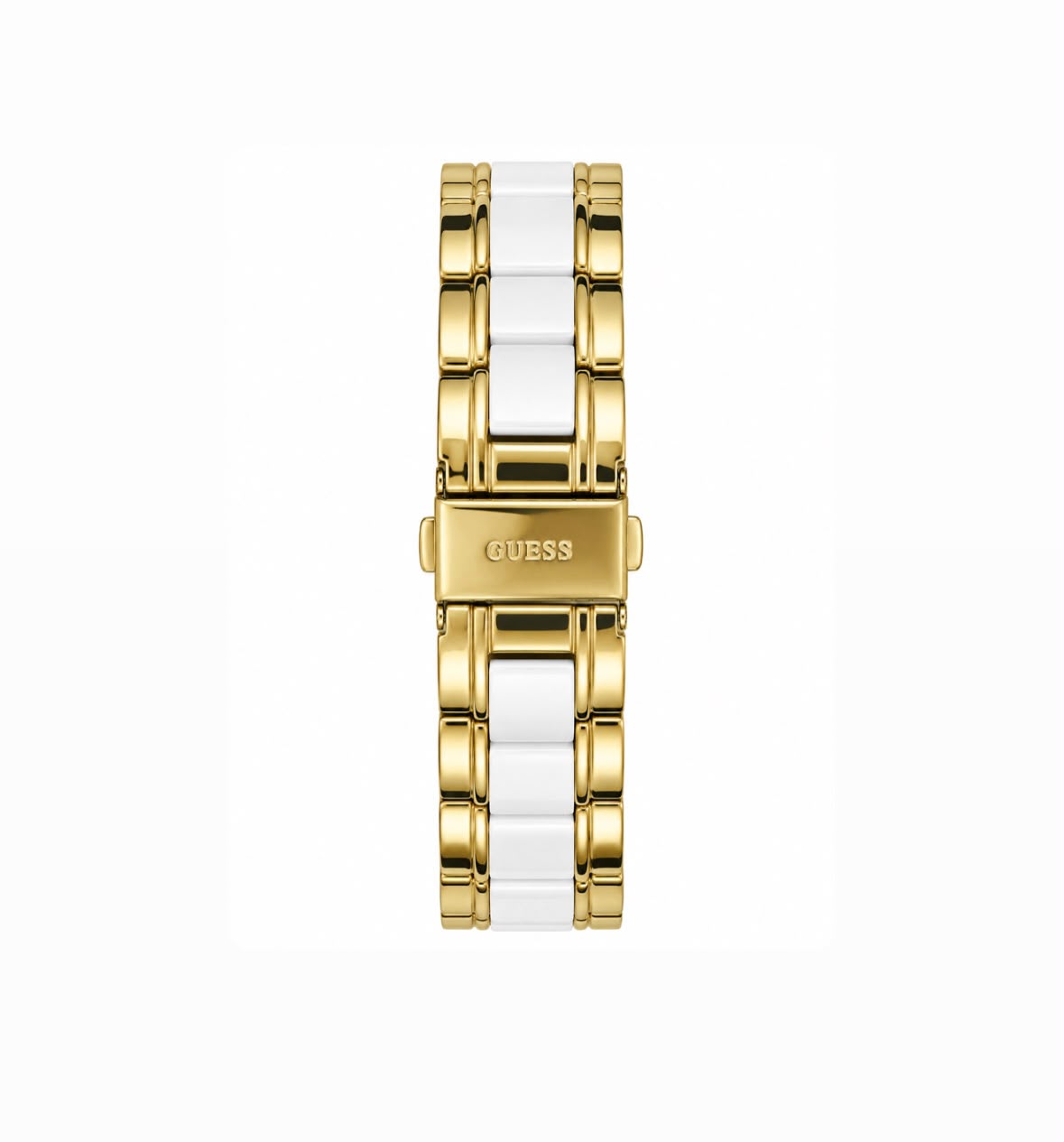 GUESS WaterPro W0556L2 Women’s Gold-Tone & White Quartz Watch with Crystal Accents