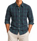 GAP Green & Purple Plaid Long-Sleeve Shirt – XXL