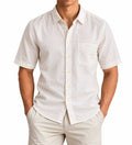 DeFacto White Linen Blend Regular Fit Shirt – 5XL