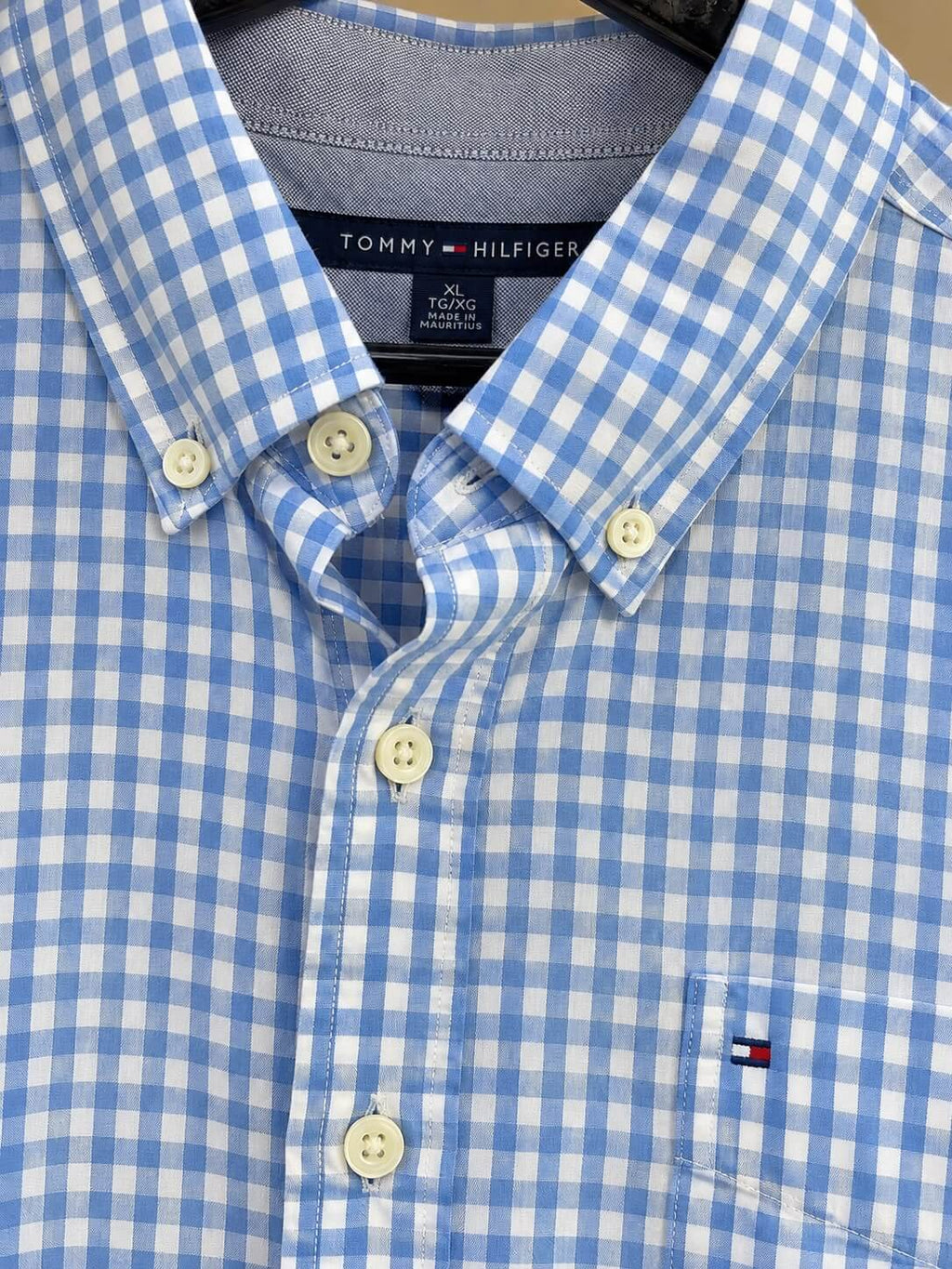 Tommy Hilfiger Classic Fit Blue & White Gingham Check Shirt