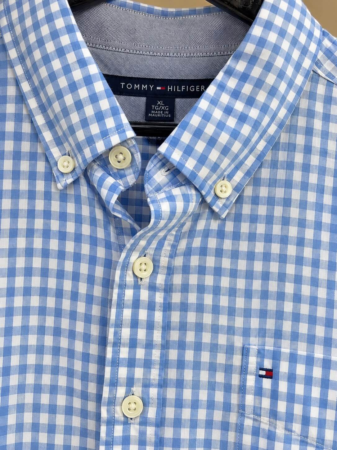 Tommy Hilfiger Classic Fit Blue & White Gingham Check Shirt