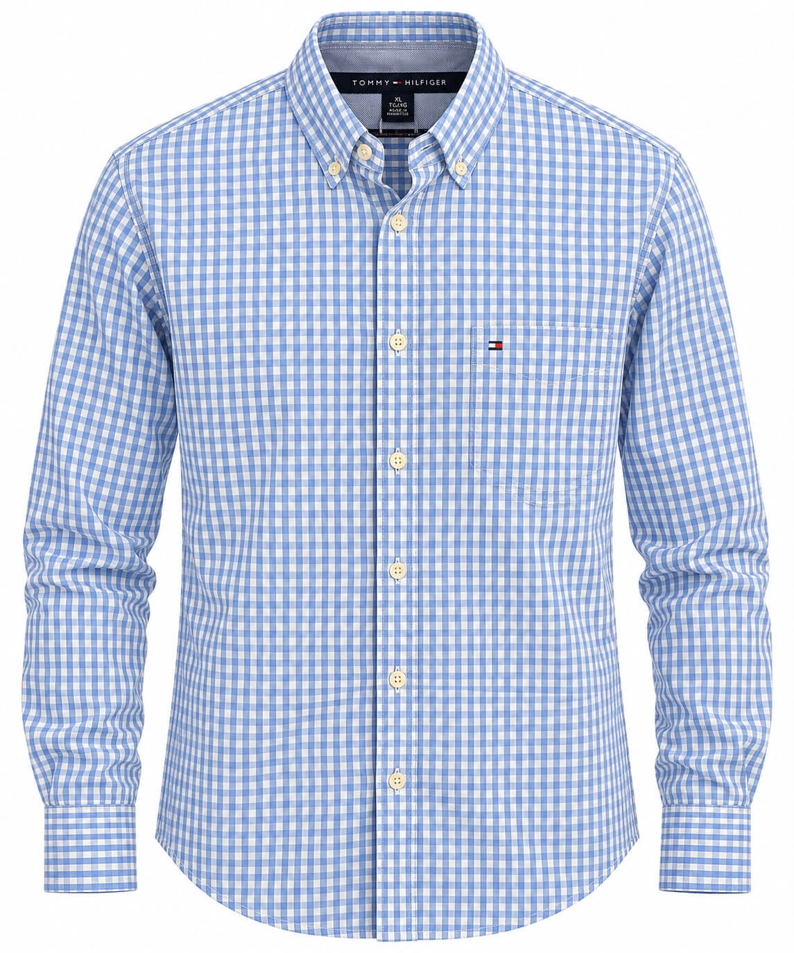Tommy Hilfiger Classic Fit Blue & White Gingham Check Shirt